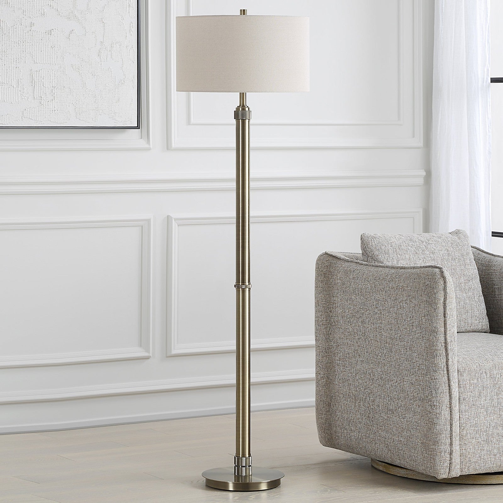 Modern Accents Knurling Details Floor Lamp