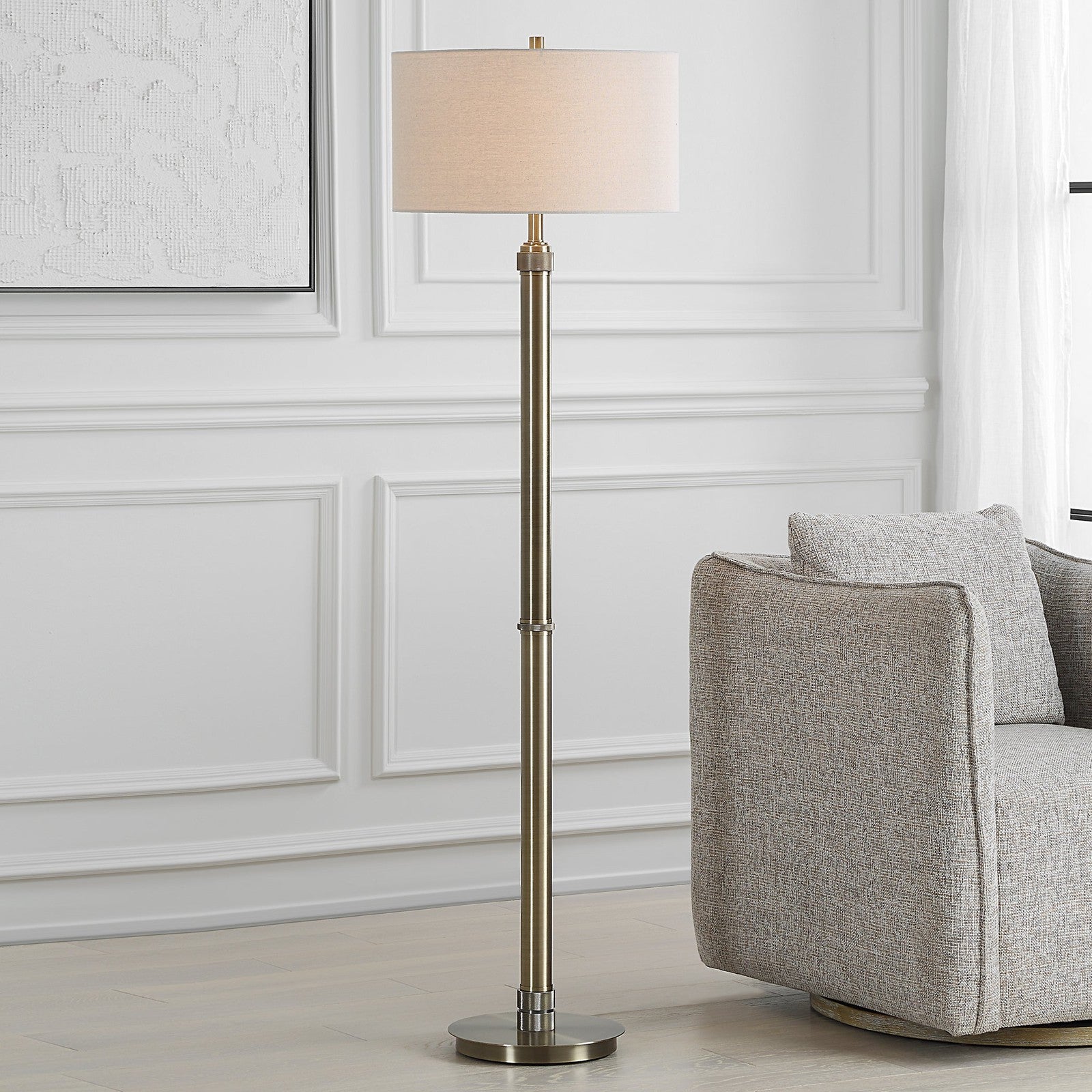 Modern Accents Knurling Details Floor Lamp