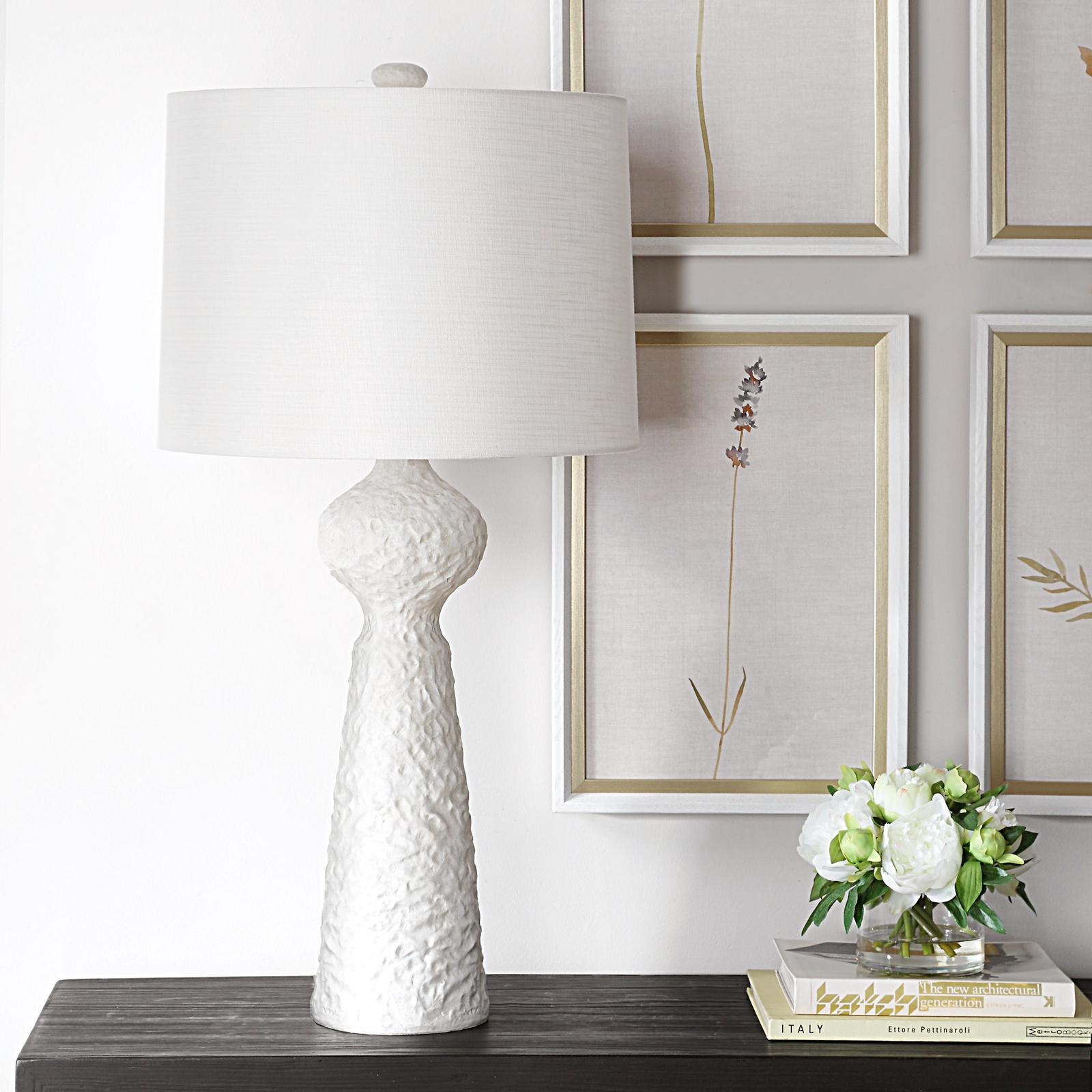 Uttermost Sota Textured White Table Lamp
