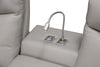 Michael Amini Bentley 3-Piece Sectional with Storage Console - Light Grey