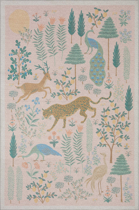 Rifle Paper Menagerie MEN-01 Rug Blush