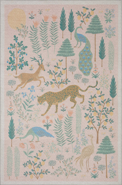 Rifle Paper Menagerie MEN-01 Rug Blush