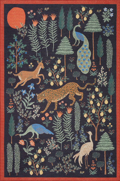 Rifle Paper Menagerie MEN-01 Rug Black