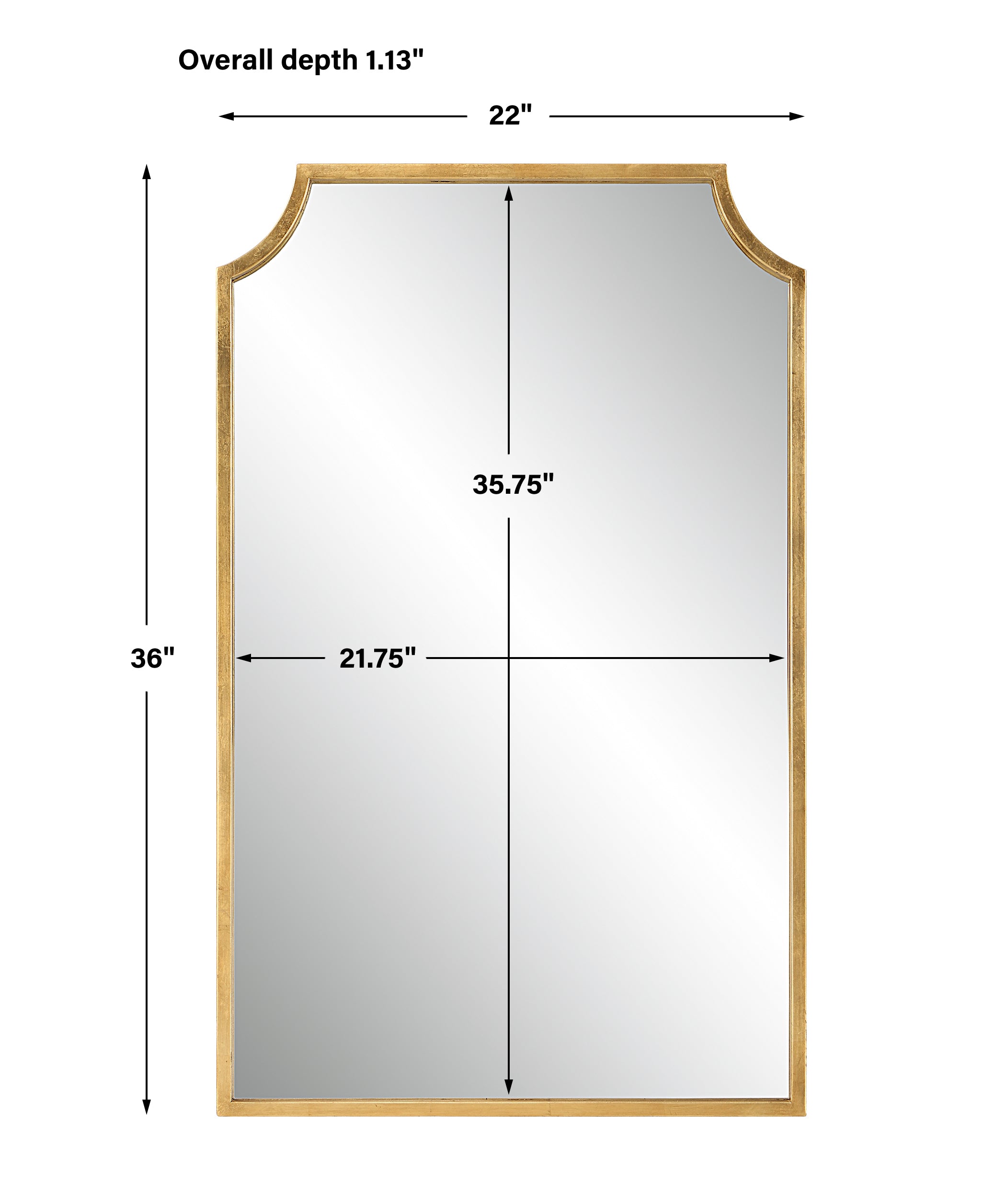 Modern Accents Curved Metal Frame Mirror