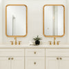 Modern Accents Rectangular Hammered Metal Mirror