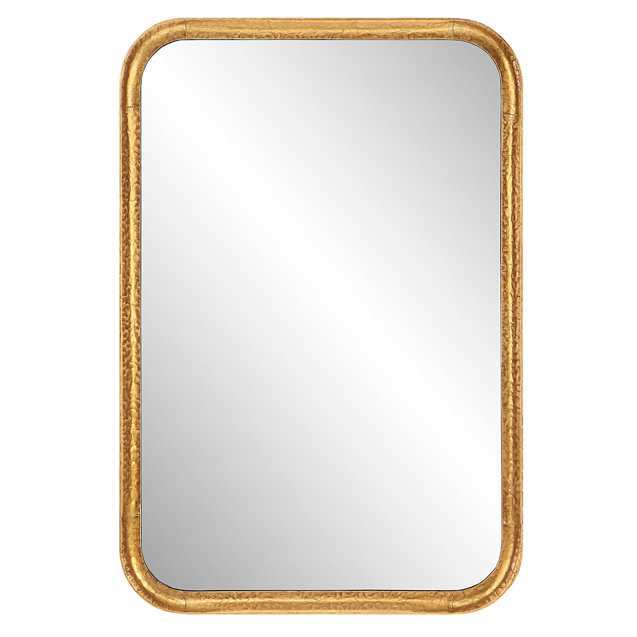 Modern Accents Rectangular Hammered Metal Mirror