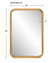 Modern Accents Rectangular Hammered Metal Mirror
