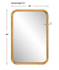 Modern Accents Rectangular Hammered Metal Mirror
