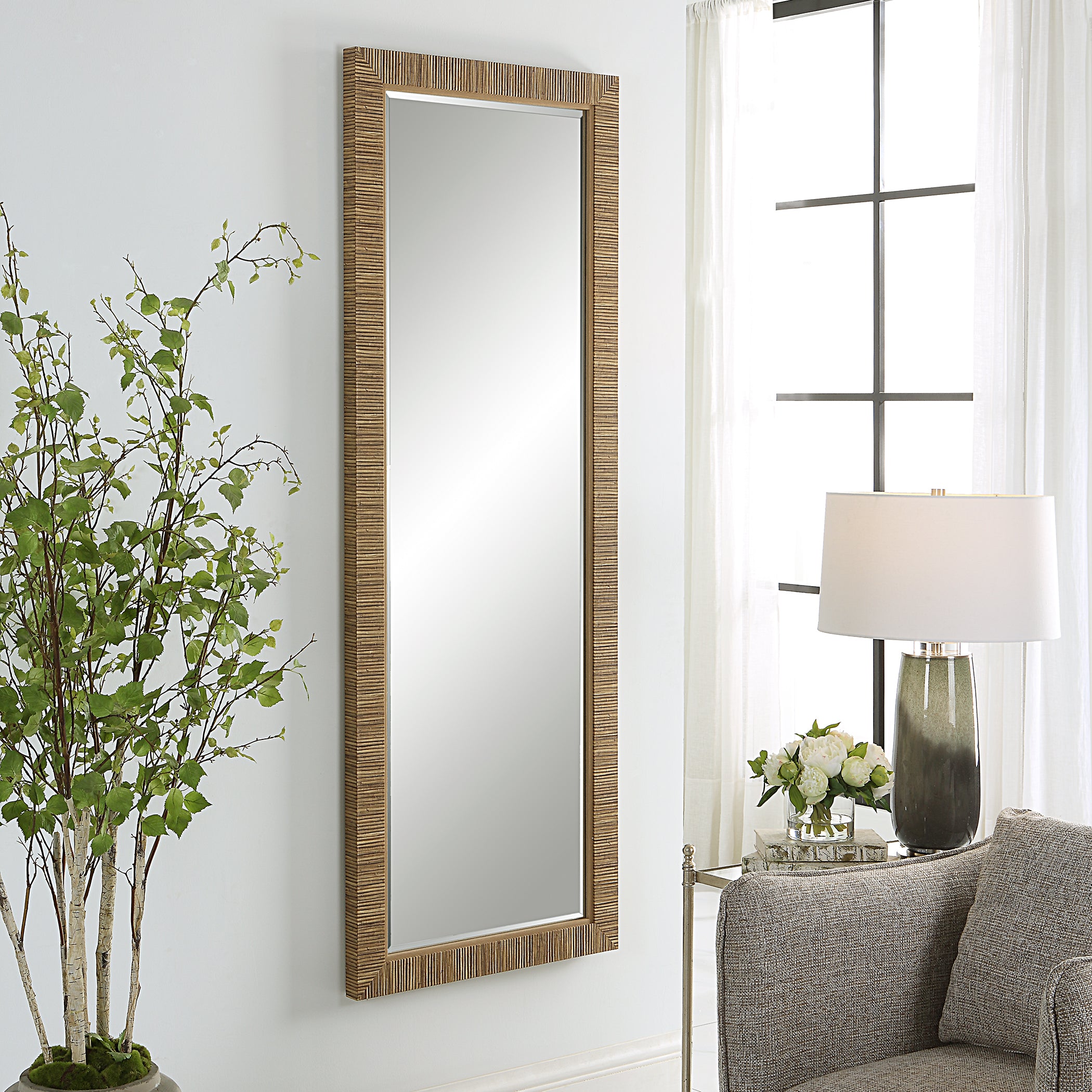 Modern Accents Rattan Frame Mirror