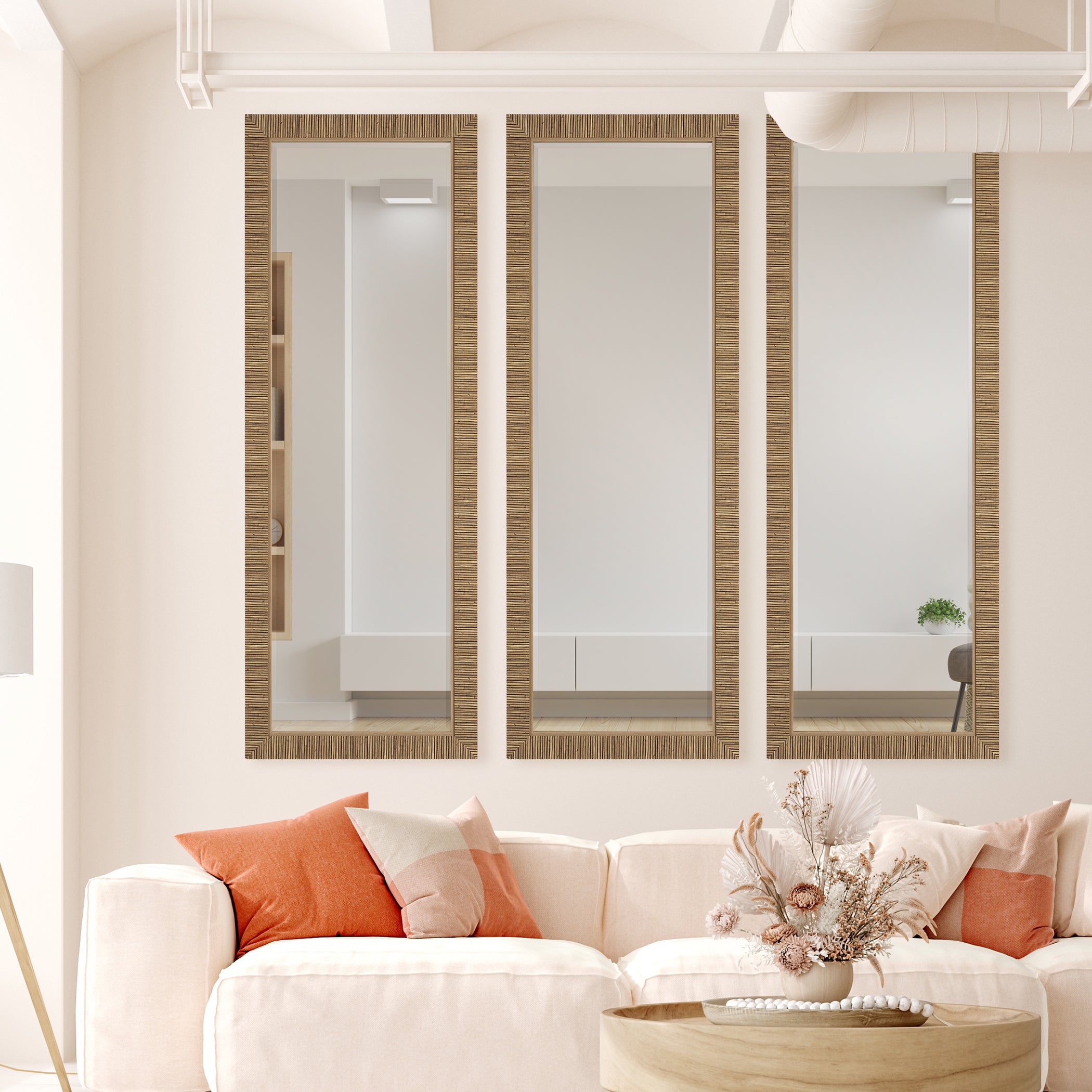 Modern Accents Rattan Frame Mirror