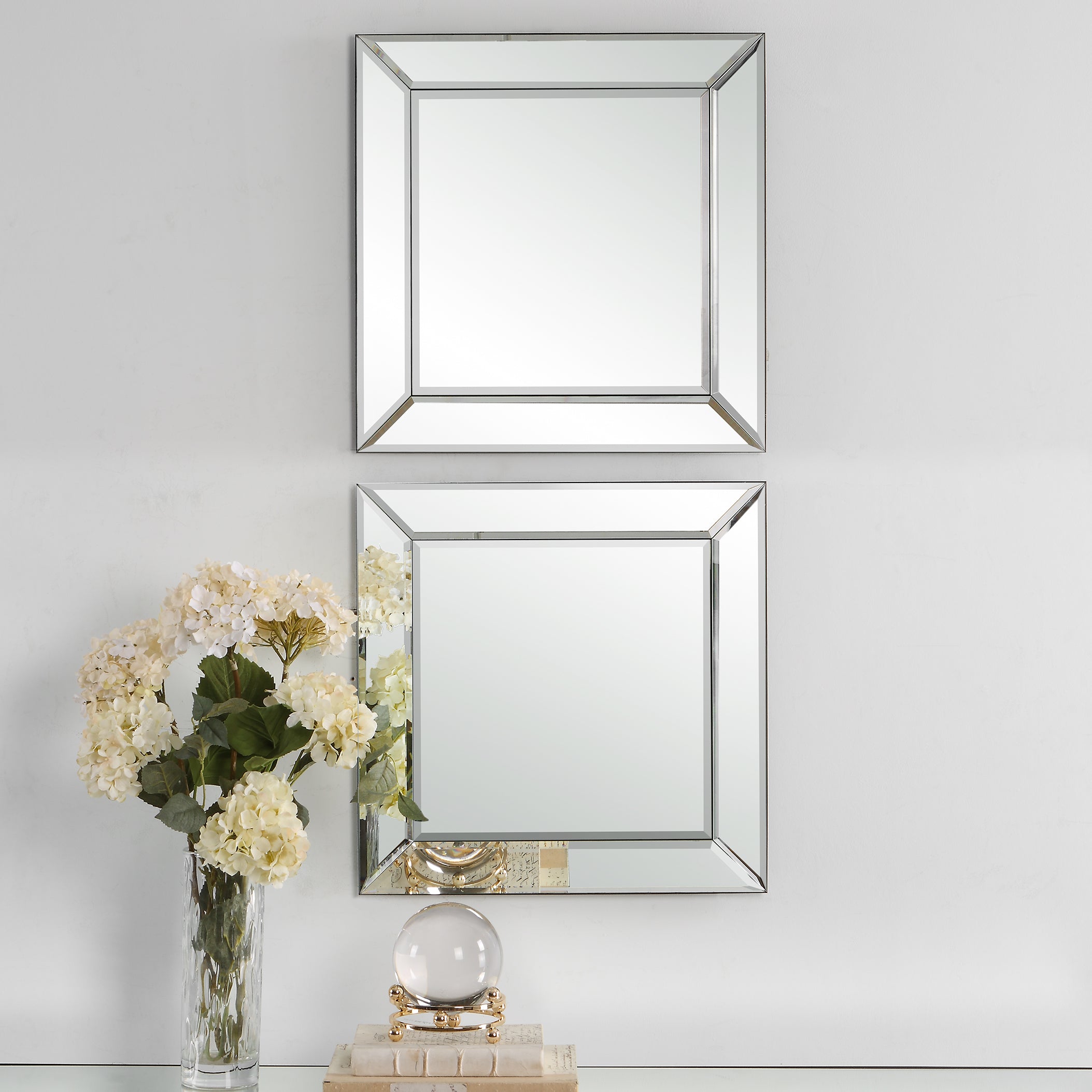 Modern Accents Elegant Frameless Mirror - Set of 2