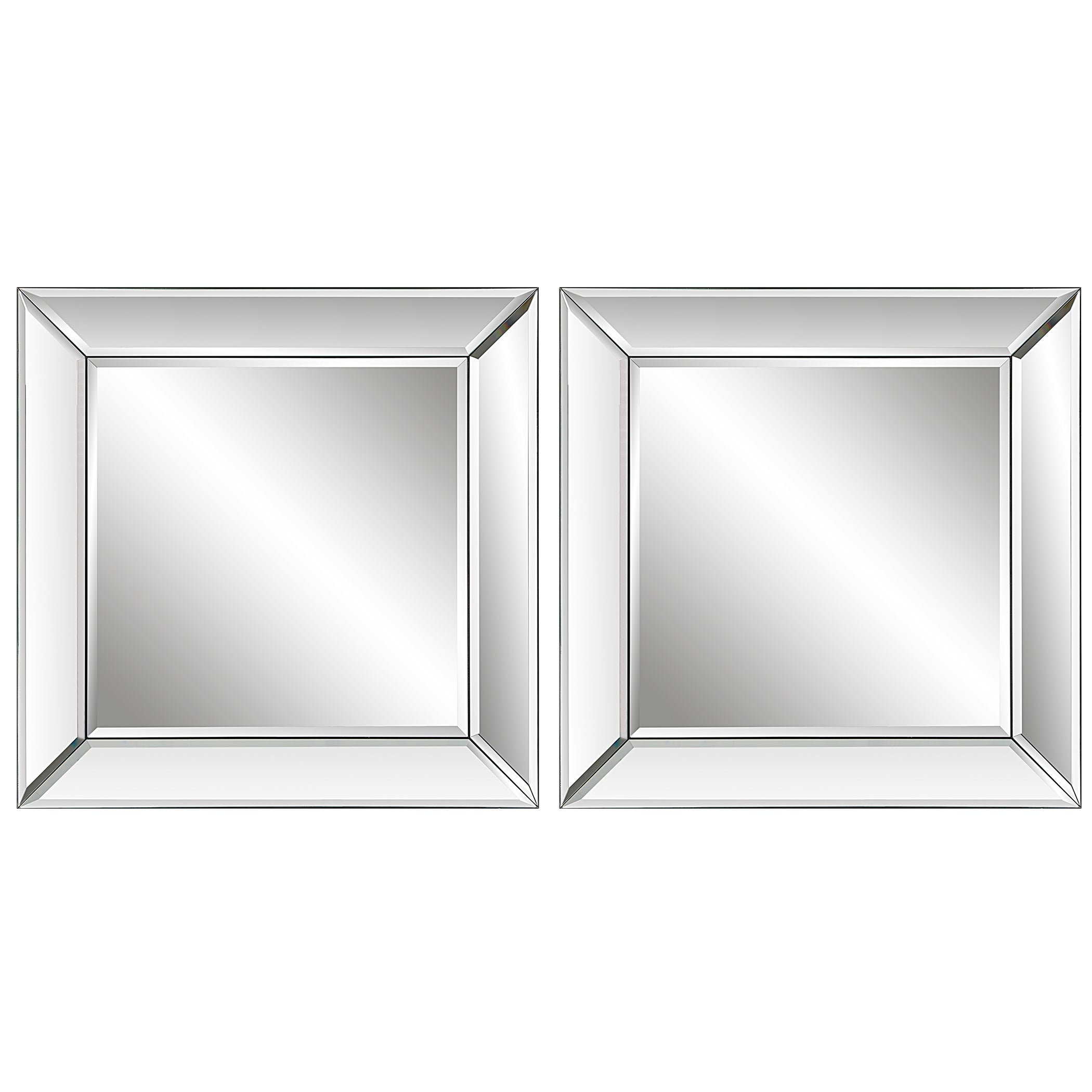 Modern Accents Elegant Frameless Mirror - Set of 2