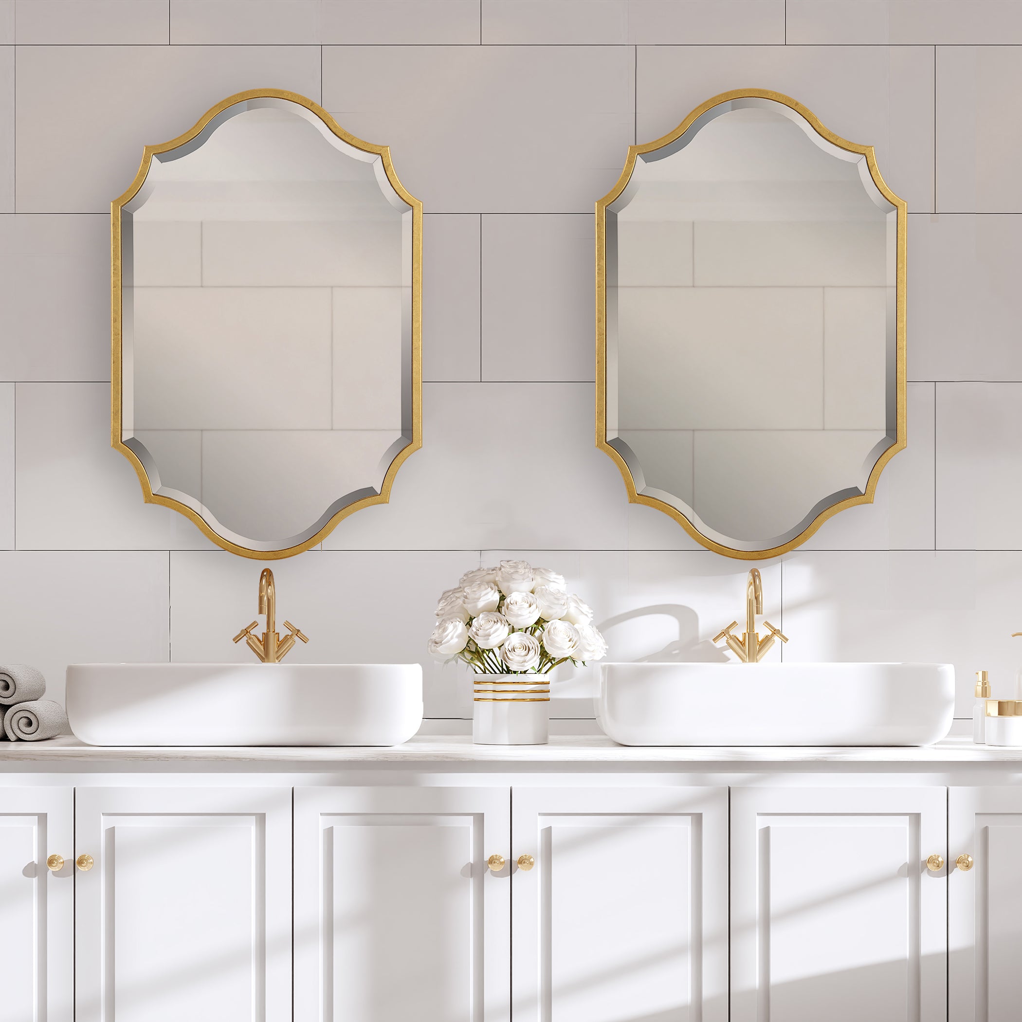 Modern Accents Curves And Arches Metal Frame Mirror