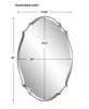 Modern Accents Shaped Beveled Rounded Edged Frame Mirror