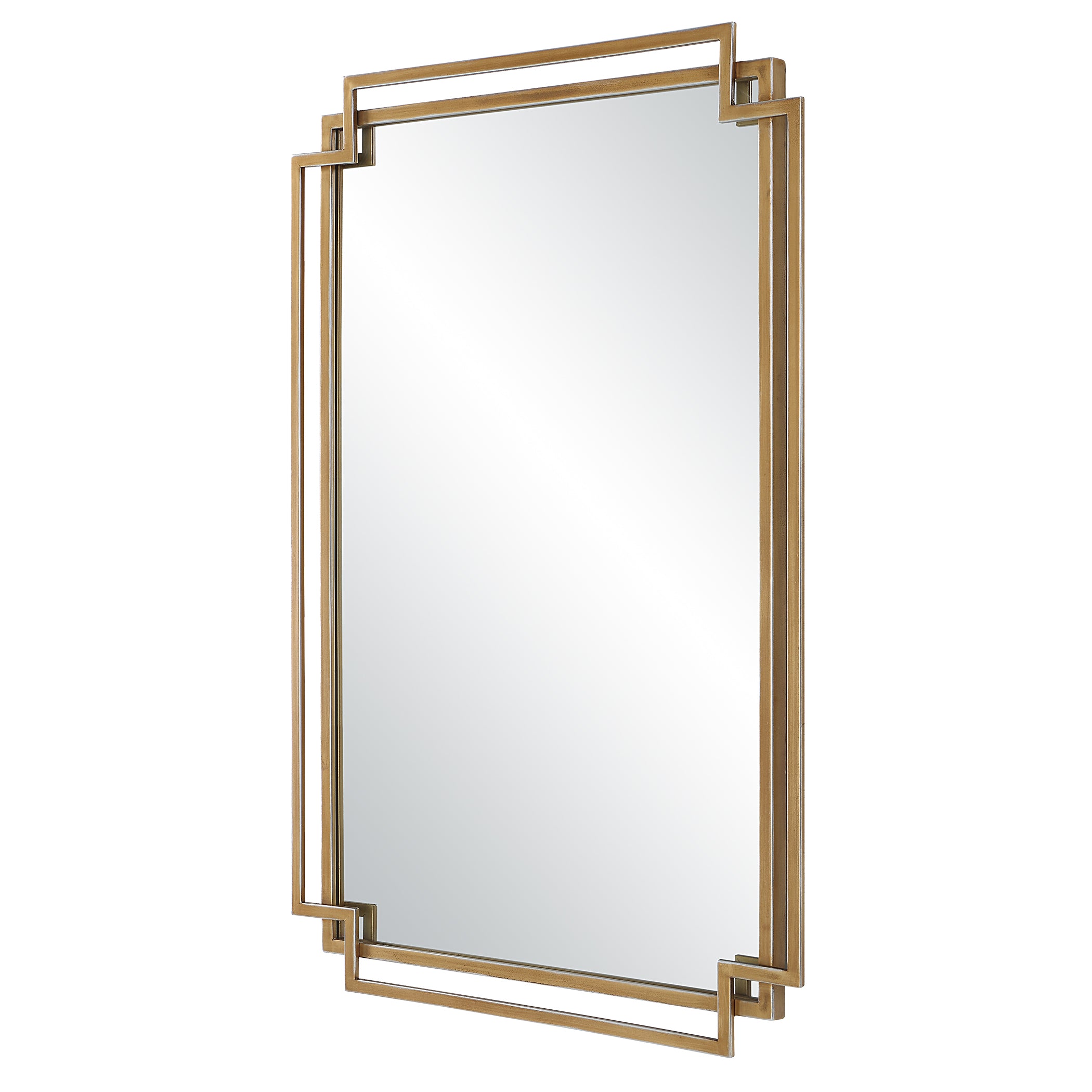 Modern Accents Overlapping Metal Frame Mirror