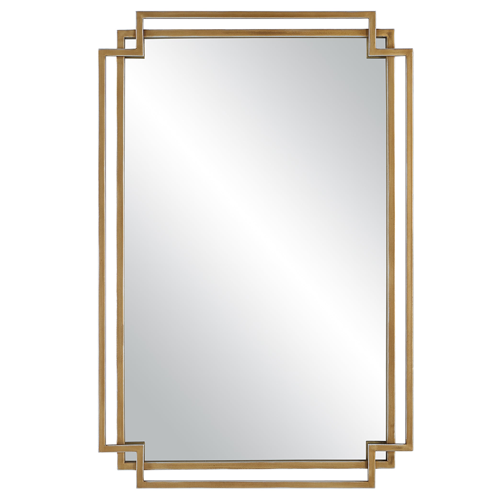 Modern Accents Overlapping Metal Frame Mirror