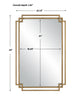 Modern Accents Overlapping Metal Frame Mirror