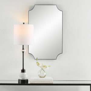 Modern Accents Scalloped Corners Iron Frame Mirror