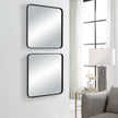 Modern Accents Rounded Corners Metal Frame Mirror - Set of 2