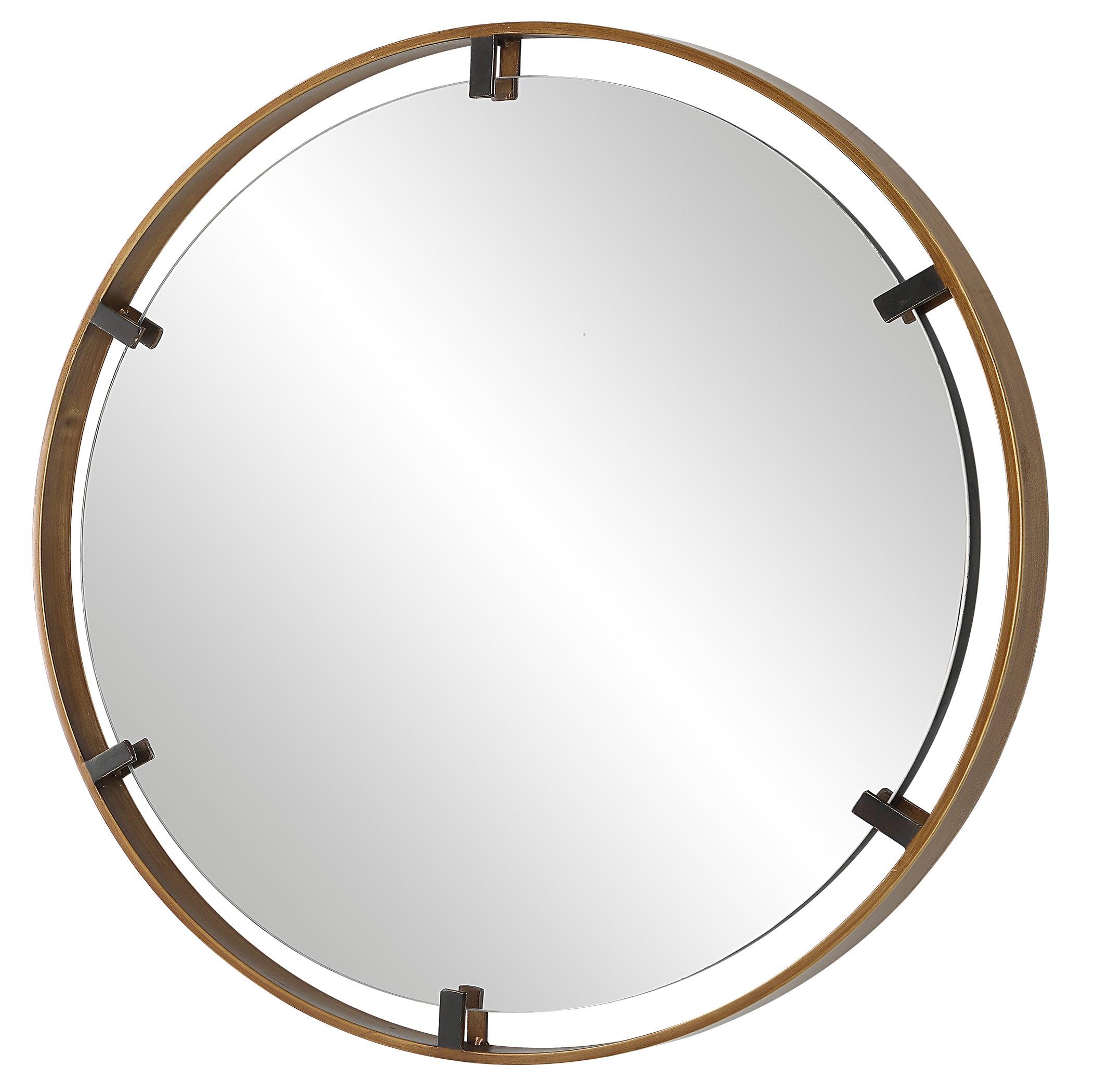 Modern Accents Round Floating Mirror