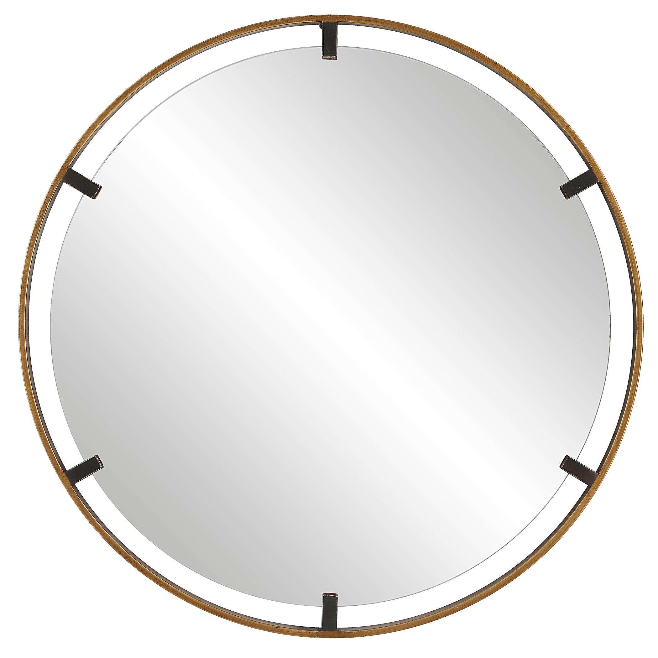 Modern Accents Round Floating Mirror