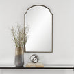 Modern Accents Scalloped Corners Metal Frame Mirror