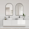 Modern Accents Scalloped Corners Metal Frame Mirror