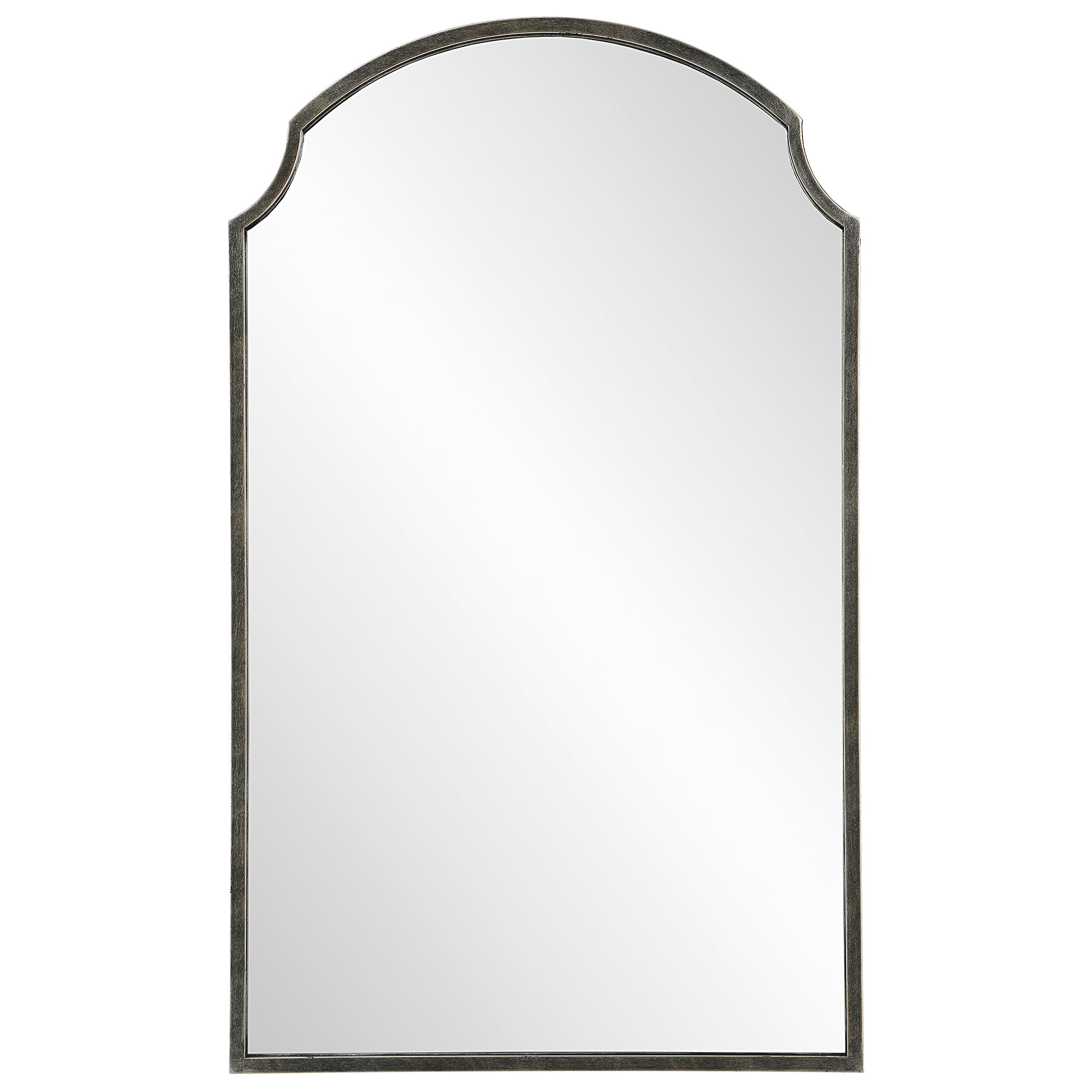 Modern Accents Scalloped Corners Metal Frame Mirror