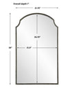 Modern Accents Scalloped Corners Metal Frame Mirror
