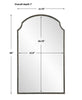Modern Accents Scalloped Corners Metal Frame Mirror