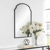Modern Accents Scalloped Corners Metal Frame Mirror