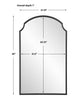 Modern Accents Scalloped Corners Metal Frame Mirror