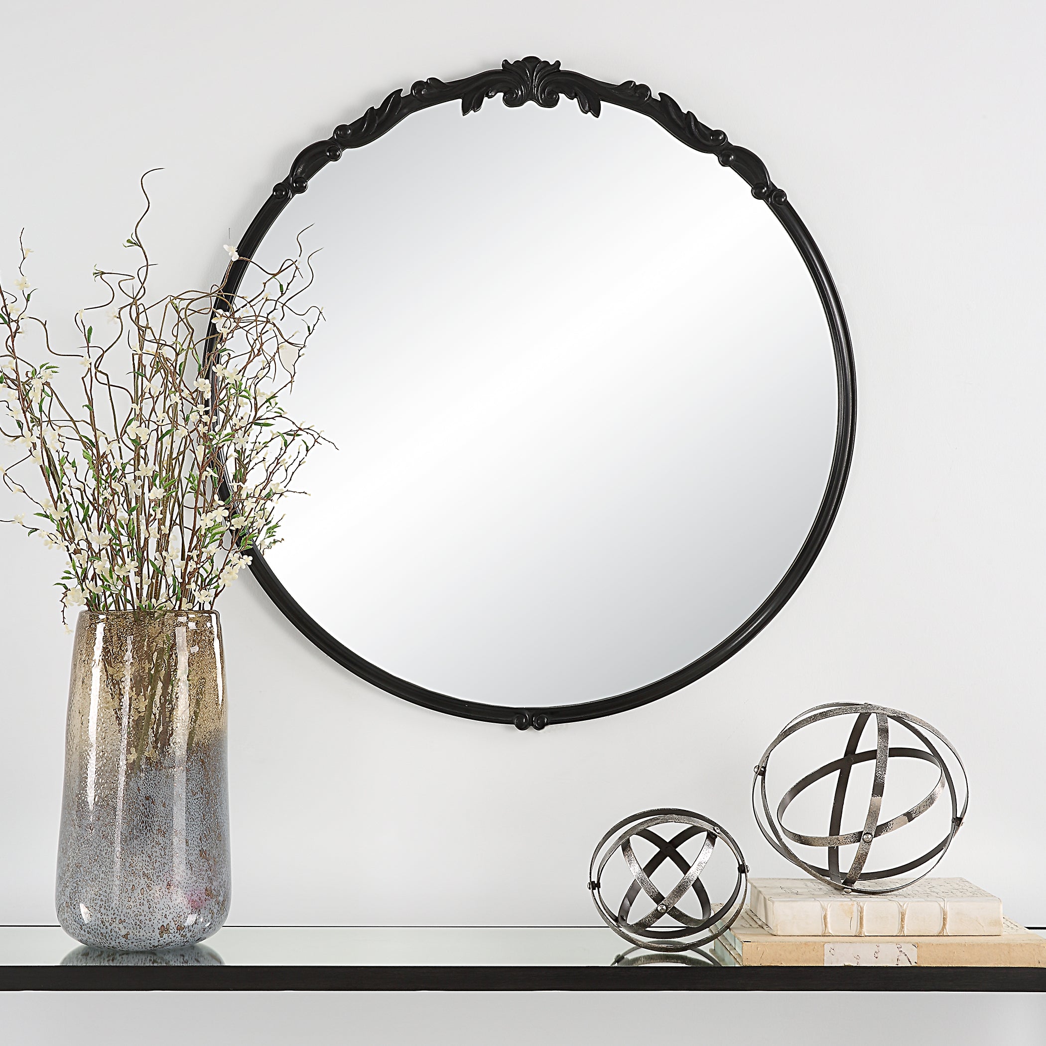 Modern Accents Round Vanity or Table Mirror