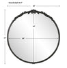 Modern Accents Round Vanity or Table Mirror