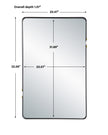 Modern Accents Simple Metal Frame Mirror