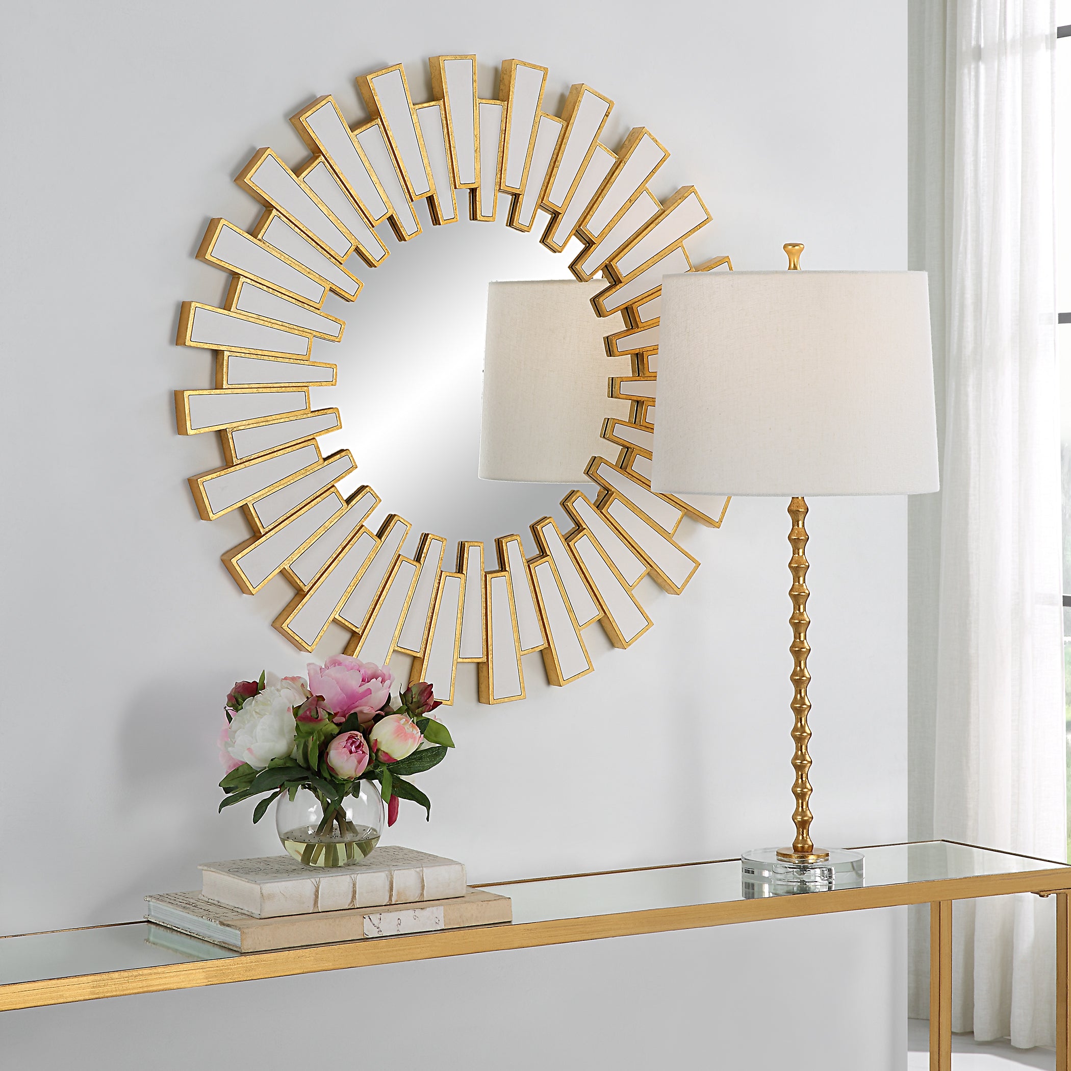 Modern Accents Sunburst Designed Mirror