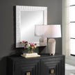 Modern Accents Soft White Finish Rectangular Mirror