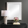 Modern Accents Soft White Finish Rectangular Mirror