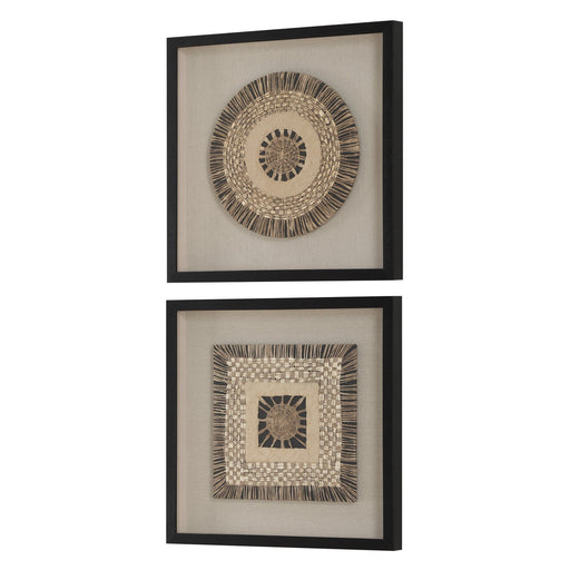 Uttermost Intertwine Knit Paper Shadow Box - Set of 2