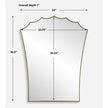 Uttermost Monarch Scalloped Arched Vanity Mirror