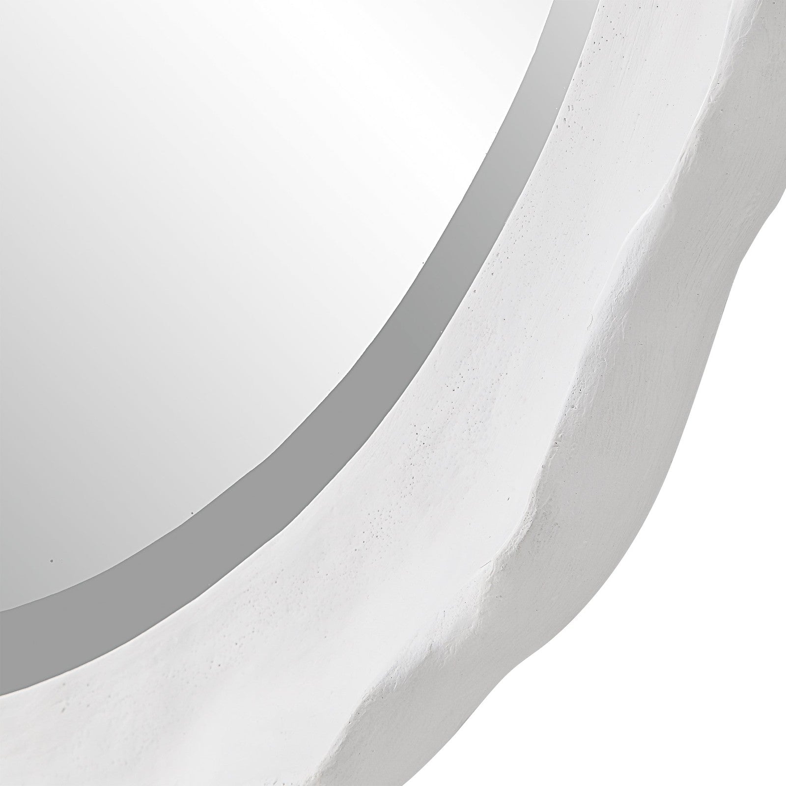 Modern Accents Round Frame Organic Edges Mirror