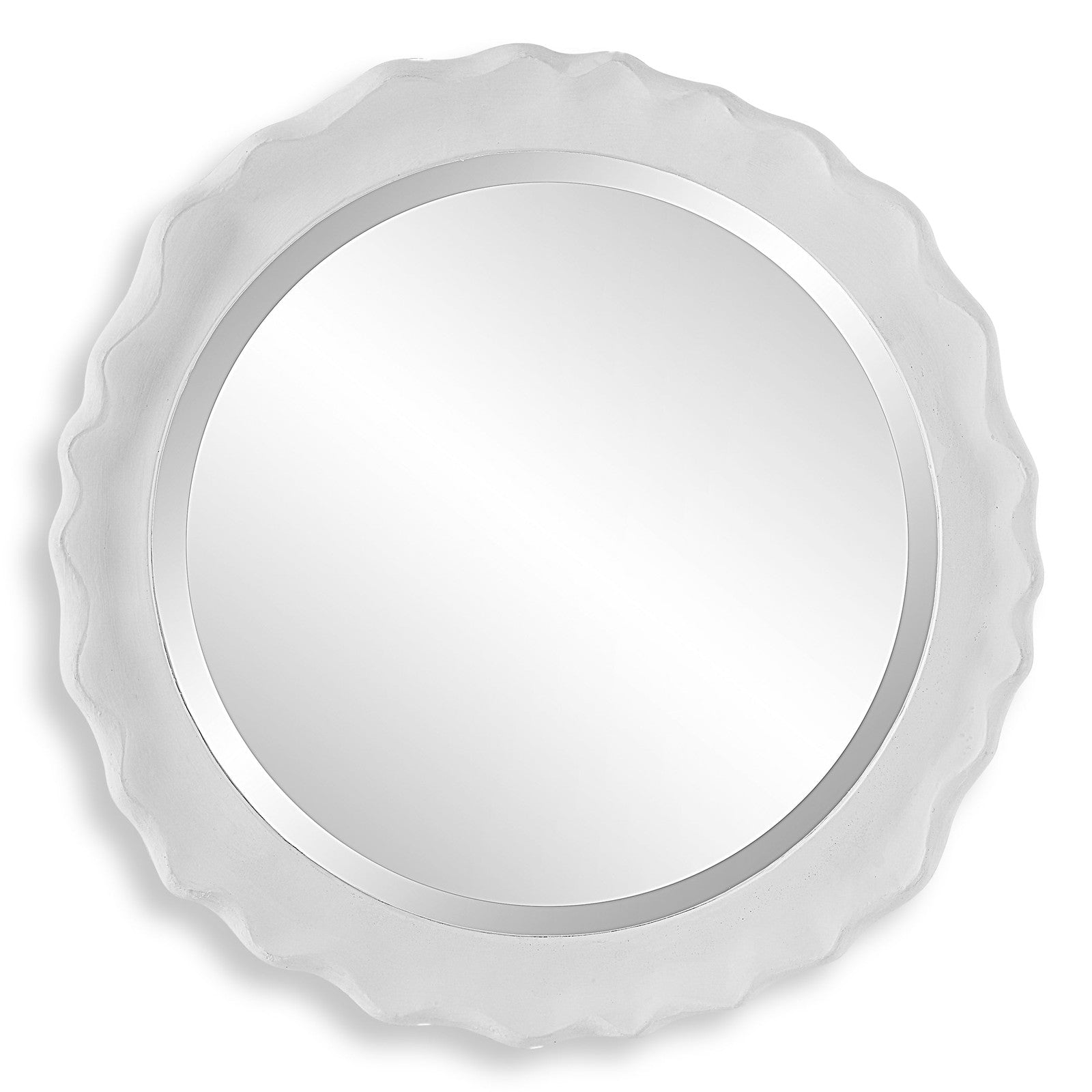 Modern Accents Round Frame Organic Edges Mirror