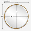 Uttermost Sutton Aged Gold Round Mirror