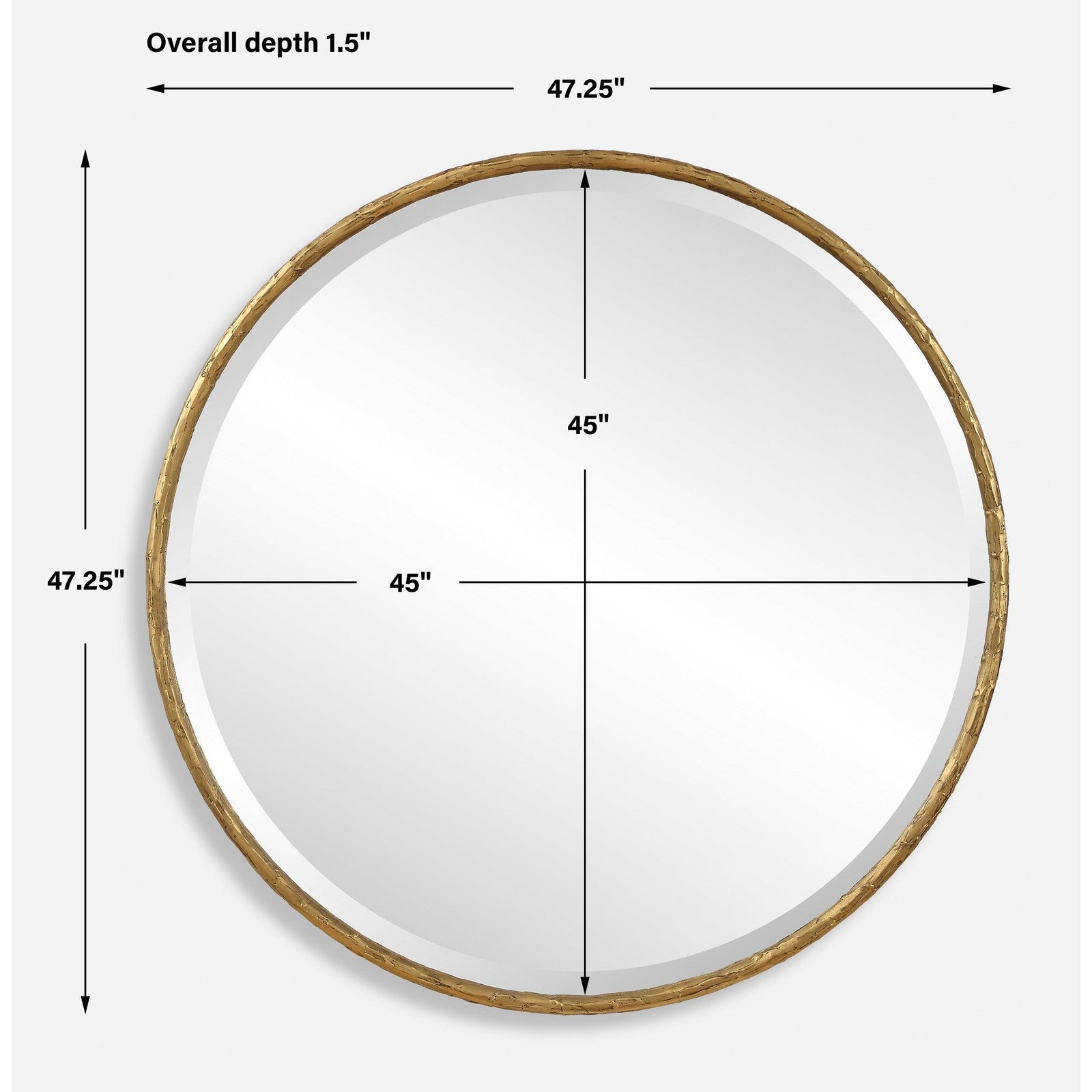 Uttermost Sutton Aged Gold Round Mirror