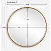 Uttermost Sutton Aged Gold Round Mirror