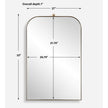 Uttermost Cassidy Brass Arch Mirror