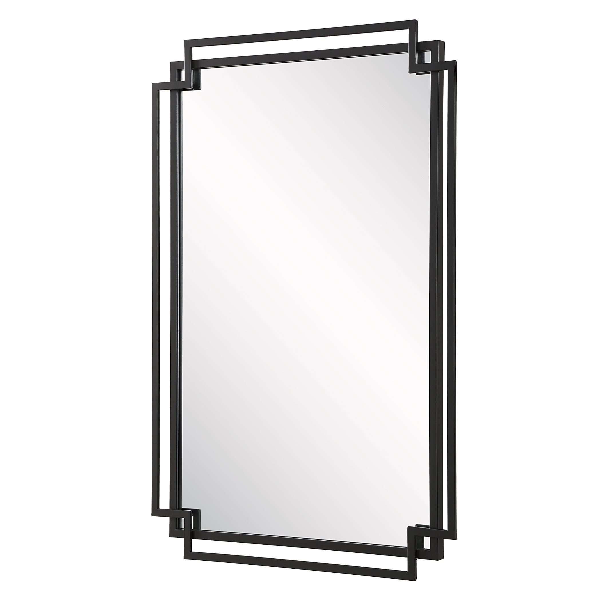 Modern Accents Overlapping Metal Frame Mirror