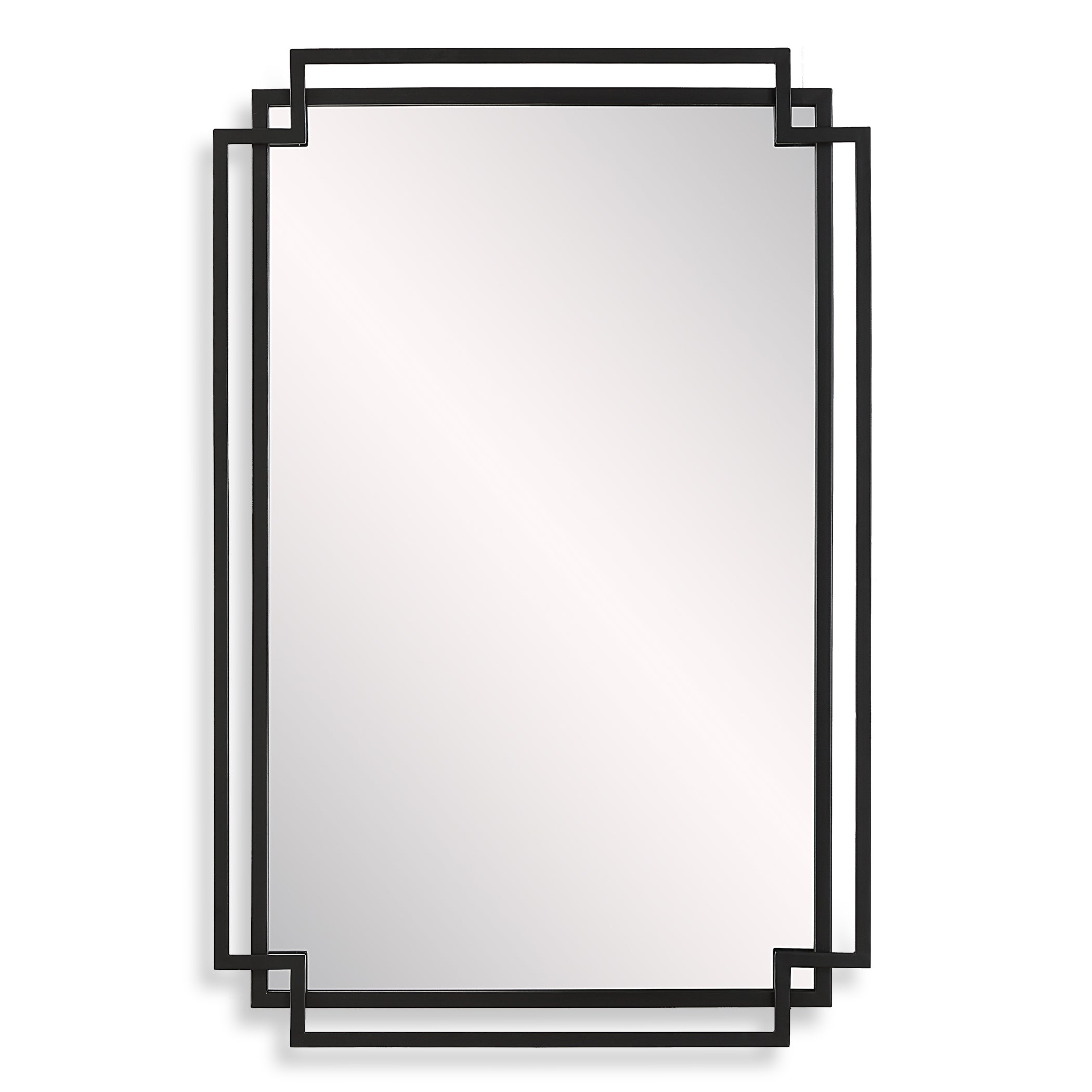 Modern Accents Overlapping Metal Frame Mirror