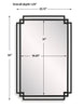 Modern Accents Overlapping Metal Frame Mirror
