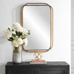 Modern Accents Overlapping Metal Frames With Radius Corners Mirror